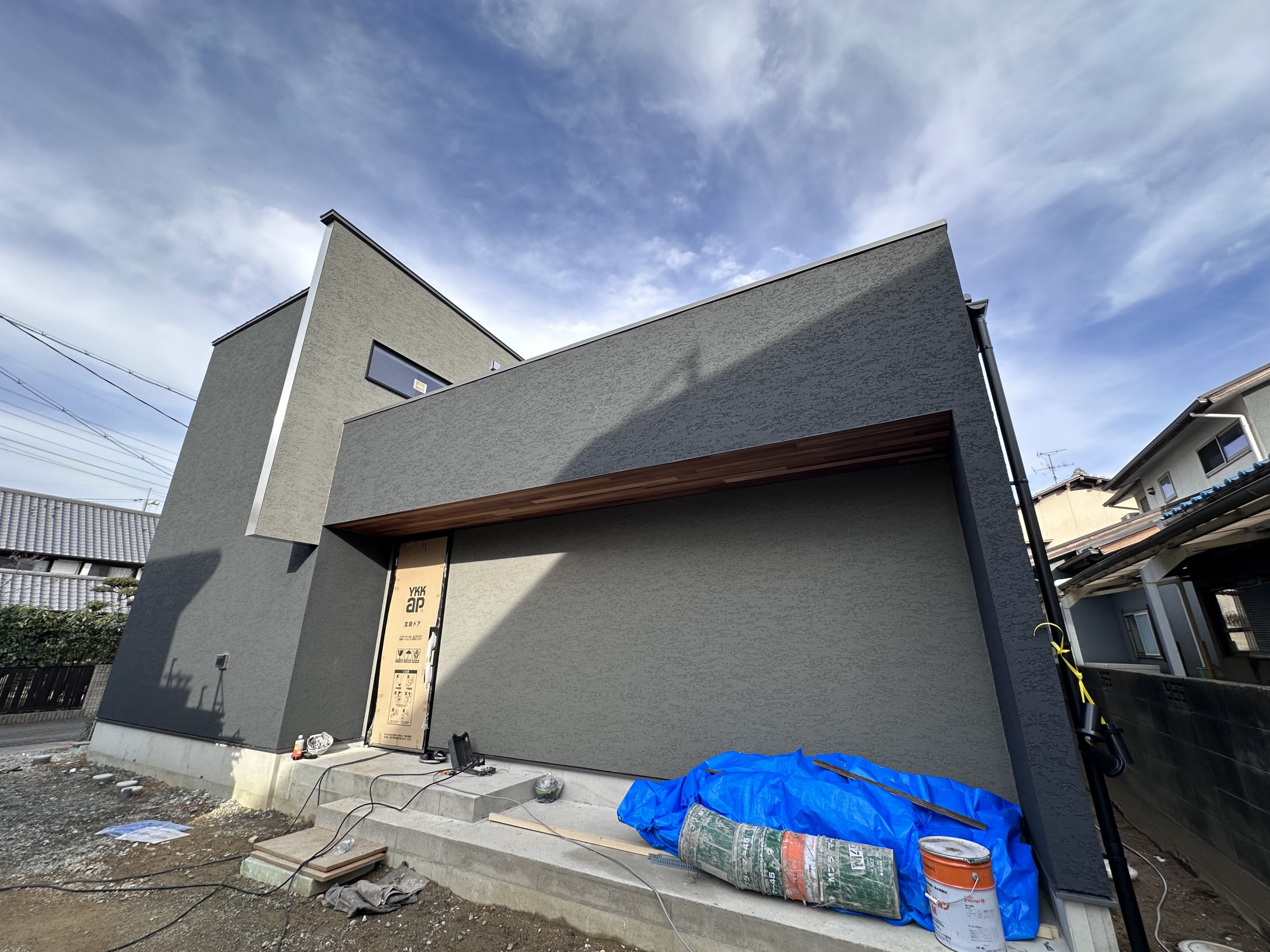 岡山市／個人宅／新築工事／外壁塗装イメージ